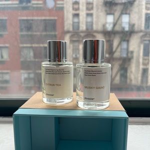 Citrus tea and musky Gaiac dossier perfume